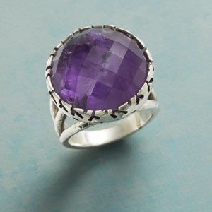 NWT Silver and amethyst Sundance ring